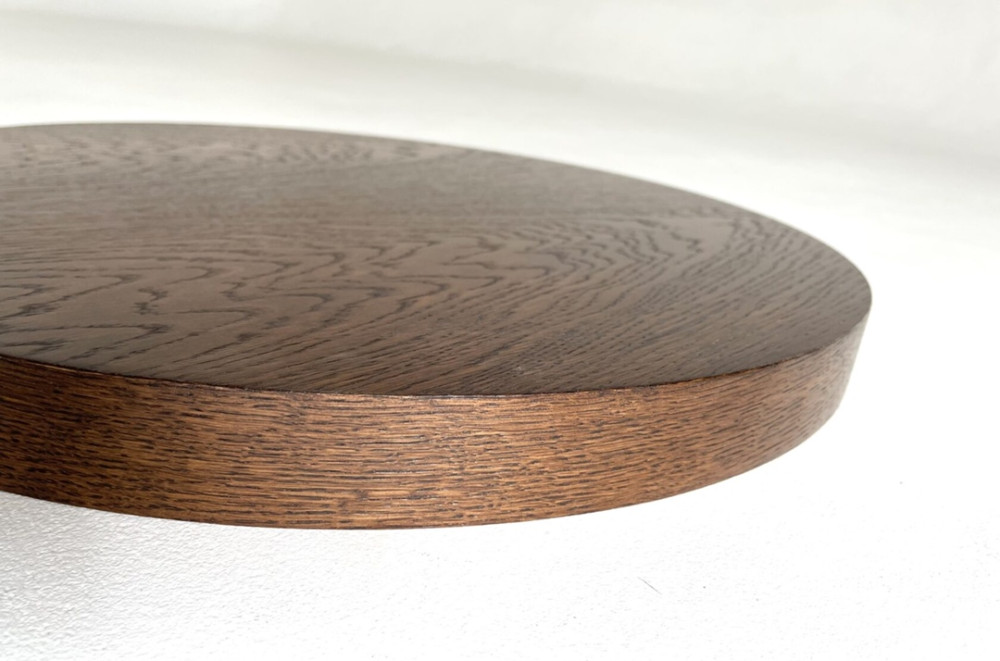 Столешница шпон дуба на основе ВЛАГОСТОЙКОГО МДФ (Круглая) Кофе_2